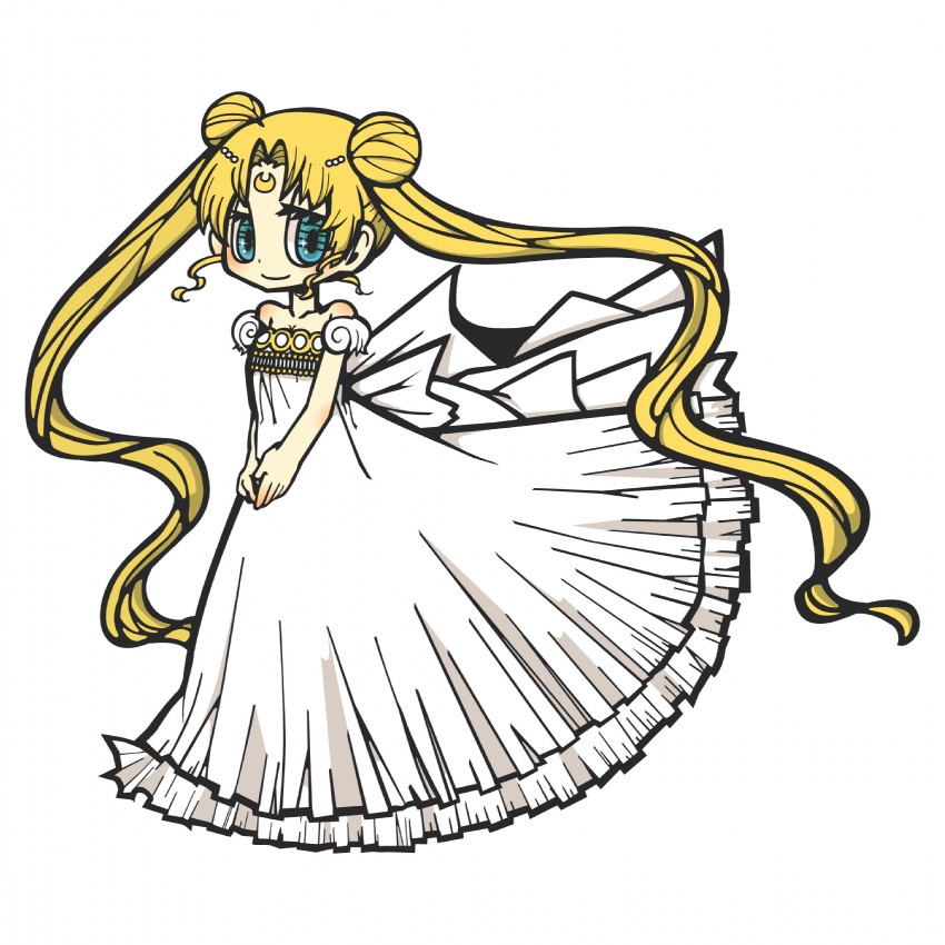 tsukino usagi and princess serenity (bishoujo senshi sailor moon) drawn by emita
