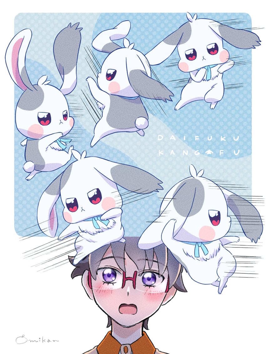 toyama satoru and daifuku (precure and 2 more) drawn by omikan_(asasmikan100)