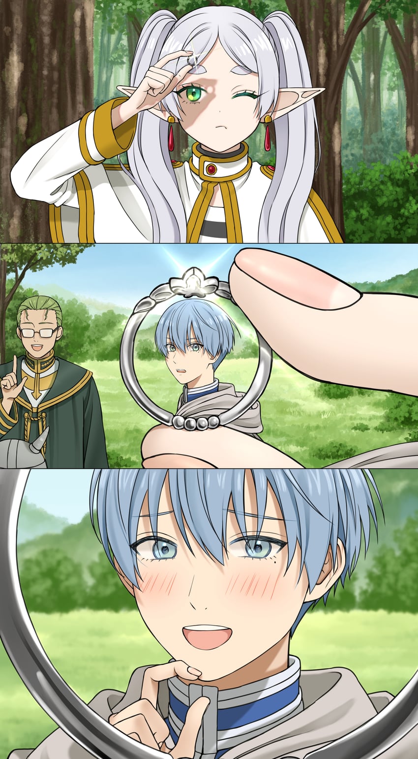 frieren, himmel, eisen, and heiter (sousou no frieren) drawn by anko_kinako