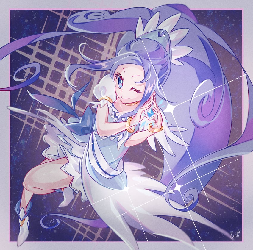 hishikawa rikka and cure diamond (precure and 1 more) drawn by shipu_(gassyumaron)