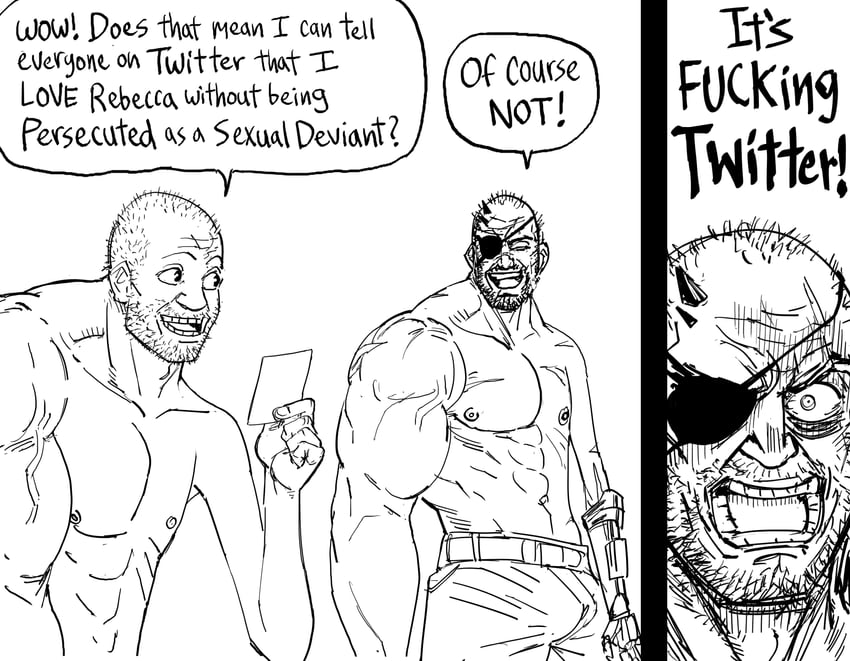 venom snake and coomer (original and 3 more) drawn by bb_(baalbuddy)