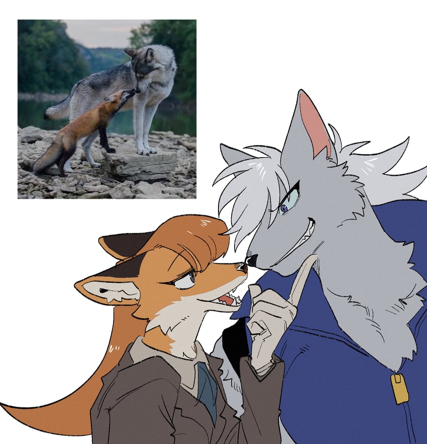 wolfrun (original and 2 more) drawn by rata_(norahasu)