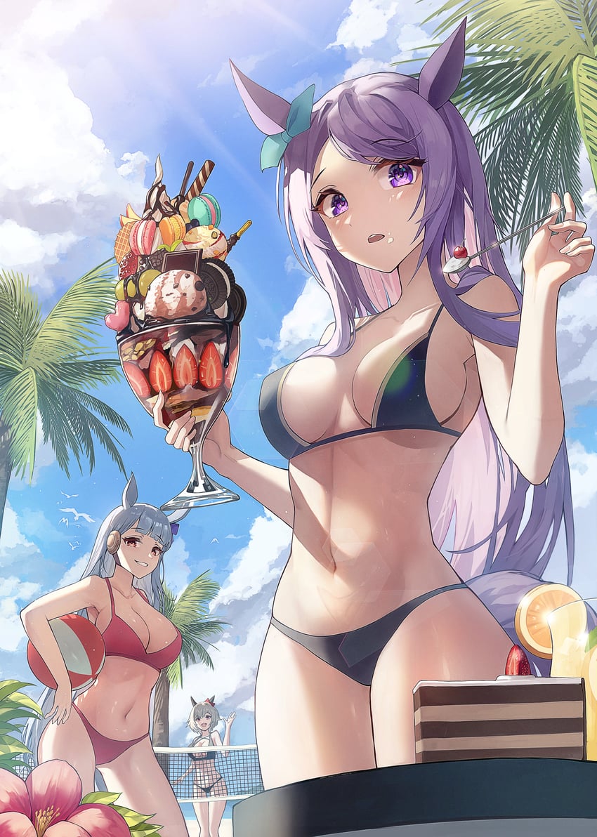 mejiro mcqueen, gold ship, and curren chan (umamusume) drawn by josal