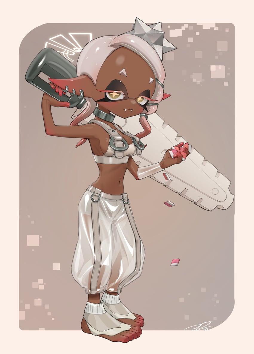 agent 8 and frye (splatoon and 2 more) drawn by puchiman