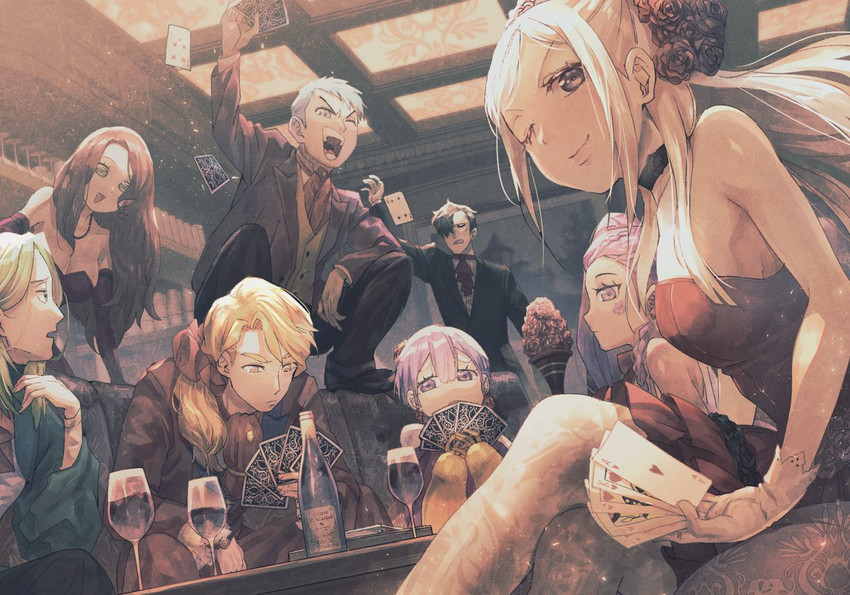 edelgard von hresvelg, dorothea arnault, bernadetta von varley, petra macneary, hubert von vestra, and 3 more (fire emblem and 1 more) drawn by korokoro_daigorou