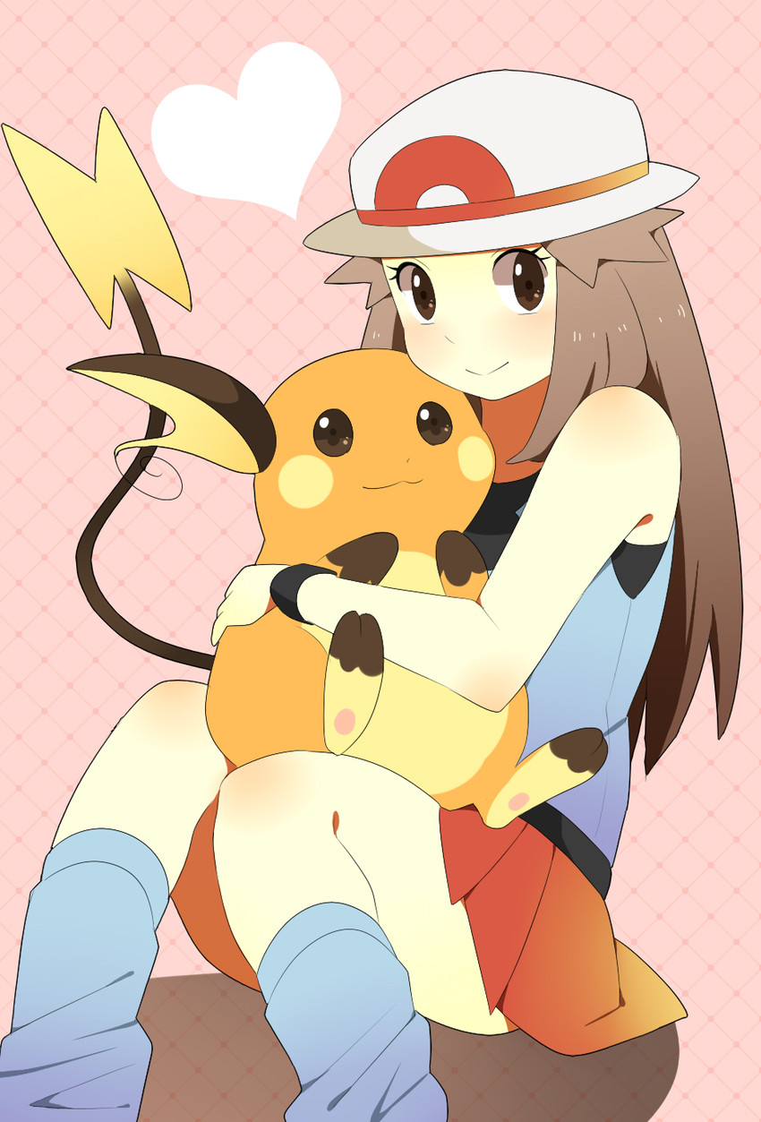 leaf and raichu (pokemon and 1 more) drawn by pumpkinpan