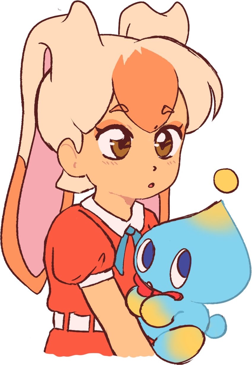 cream the rabbit, neutral chao, and cheese (sonic) drawn by stellarspin