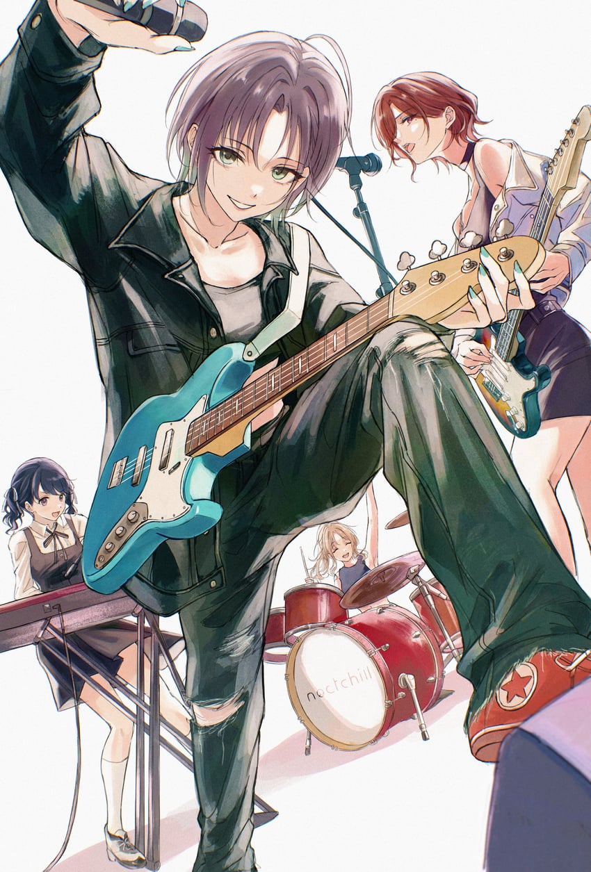 higuchi madoka, asakura toru, fukumaru koito, and ichikawa hinana (idolmaster and 1 more) drawn by sushizanmai_(sorahaaoi7)