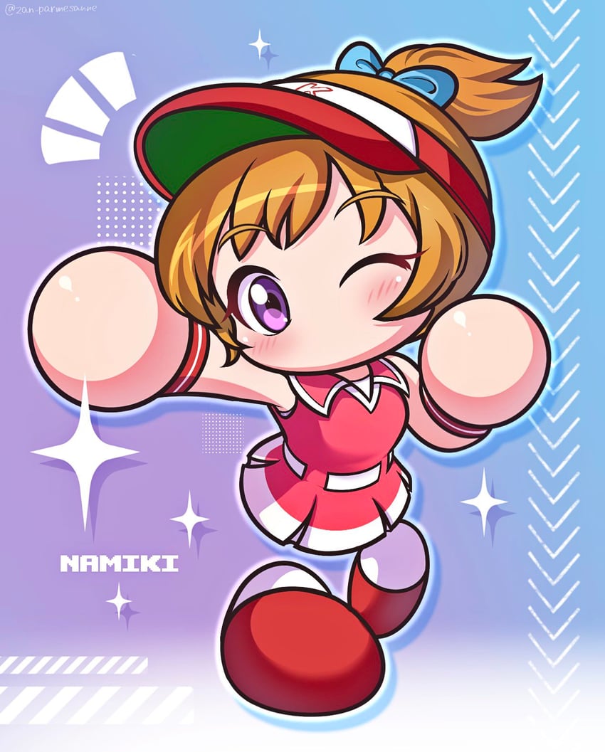 annai namiki (jikkyou powerful pro yakyuu and 1 more) drawn by parmesan_(zan_parmesanne)