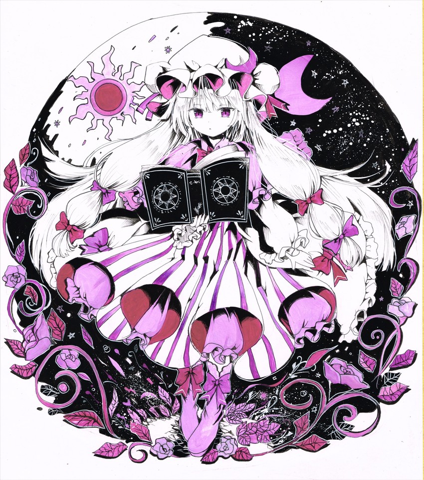 patchouli knowledge (touhou) drawn by torajirou_(toraneko_zirou)