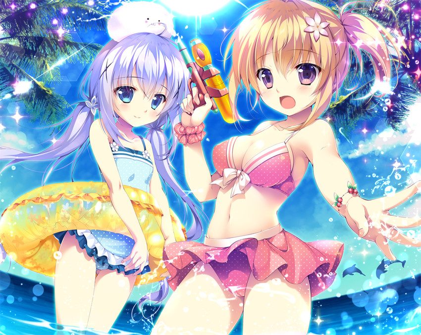 kafuu chino and tippy (gochuumon wa usagi desu ka?) drawn by mikeou