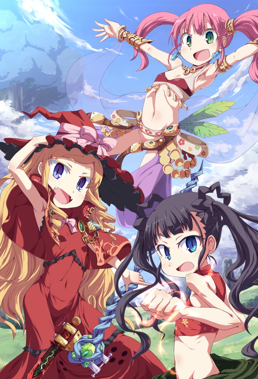 monk, doctor magus, doctor magus 4, monk 2, dancer, and 1 more (sekaiju no meikyuu and 3 more) drawn by toraishi_666