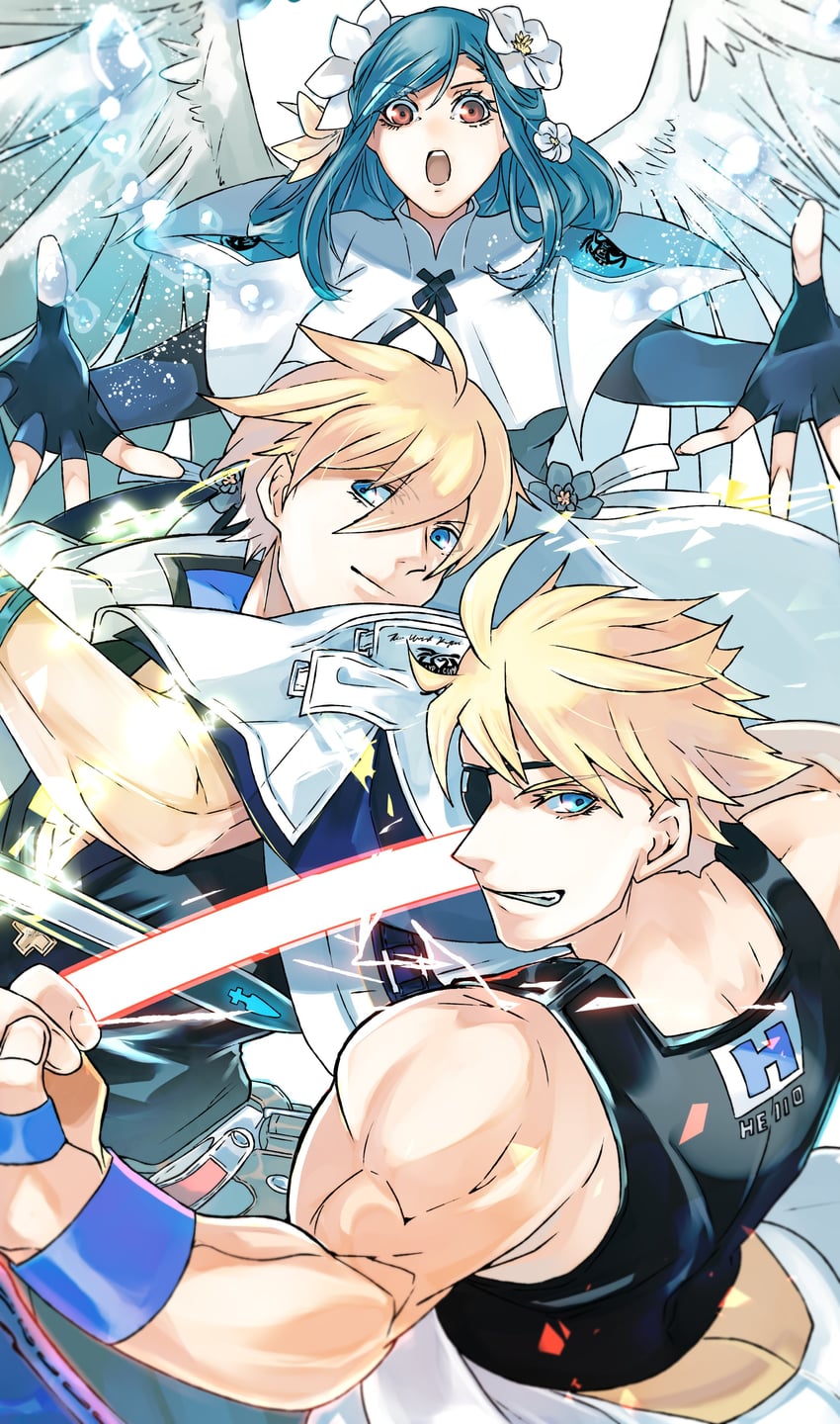 dizzy, ky kiske, sin kiske, and queen dizzy (guilty gear and 1 more) drawn by nishimoto