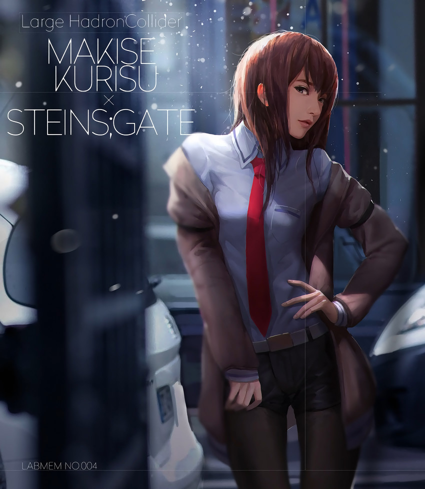 makise kurisu (science adventure and 1 more) drawn by lightofheaven