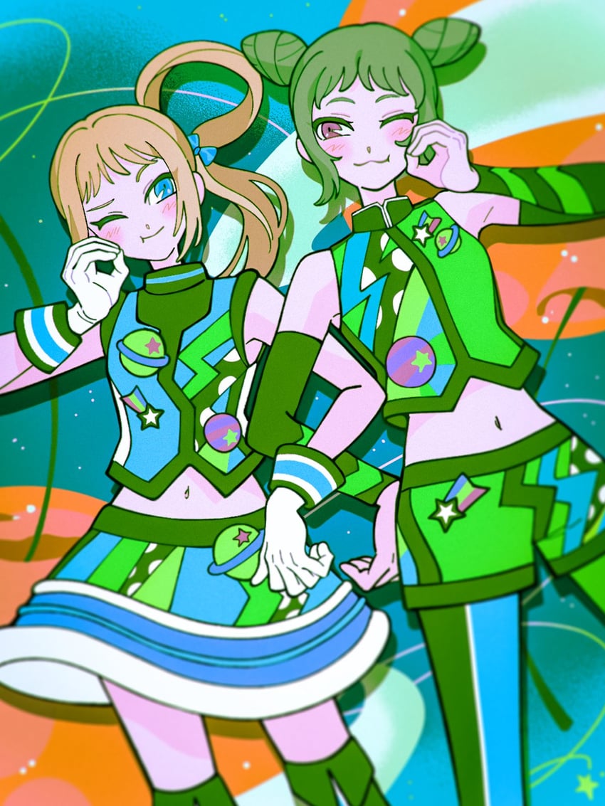 morizono wakana and fukuhara ann (pretty series and 2 more) drawn by hirumeshi_(t9e2t8r2a9t)
