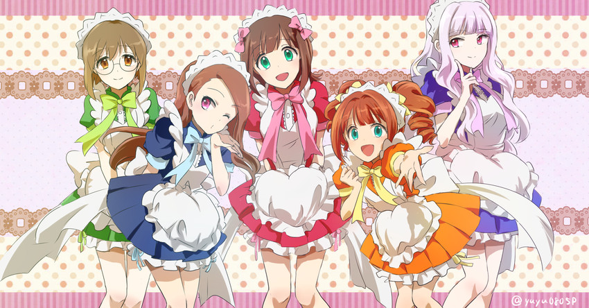 amami haruka, shijou takane, minase iori, takatsuki yayoi, hagiwara yukiho, and 10 more (idolmaster and 1 more) drawn by yuyu_(yuyurhythm)