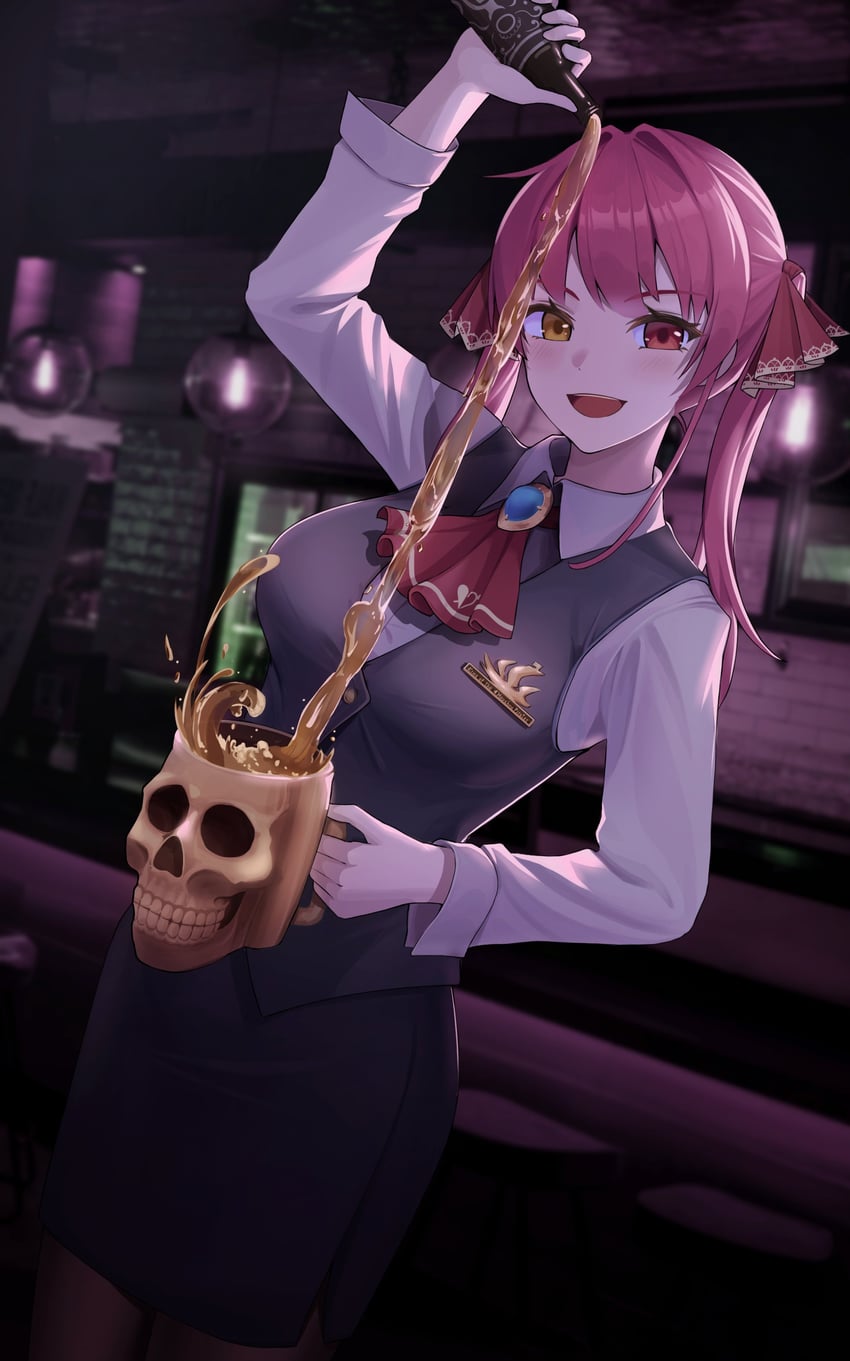 houshou marine and dokuro-kun (hololive) drawn by masmas_(bugi)
