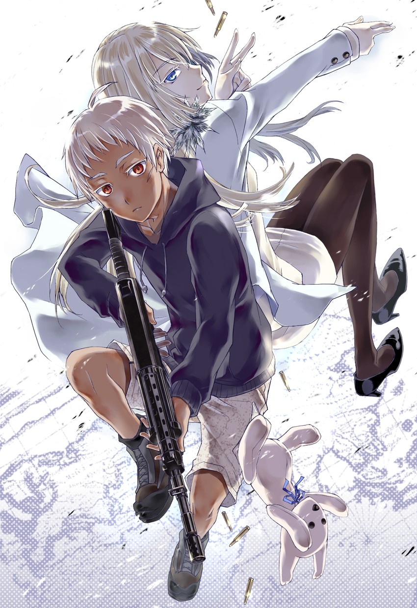 koko hekmatyar and johnathan mar (jormungand) drawn by inomata_mamoru