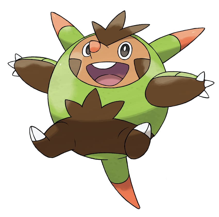 quilladin (pokemon and 1 more) drawn by sugimori_ken
