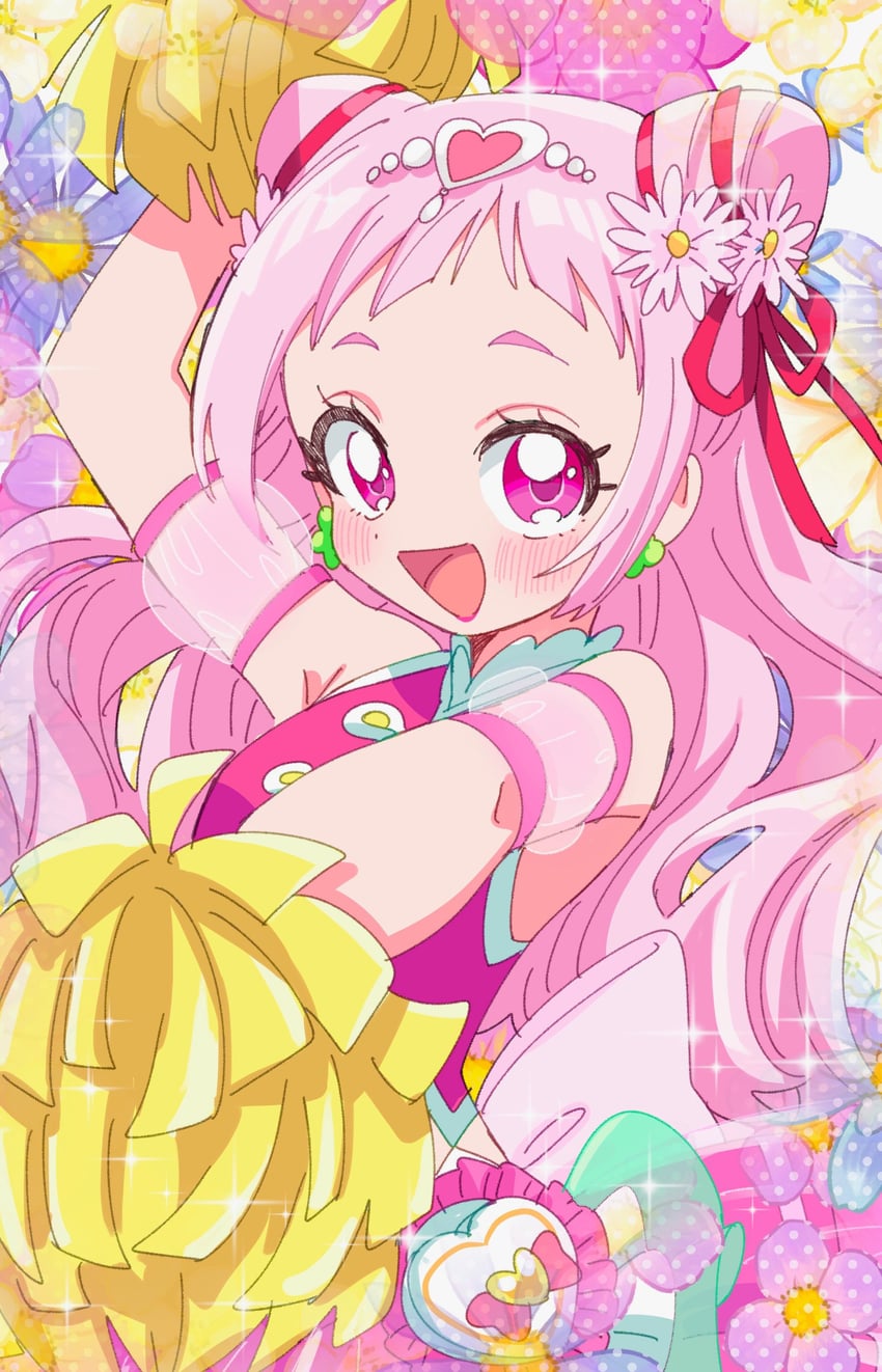 nono hana and cure yell (precure and 1 more) drawn by sukoyaka_(100hituzi)