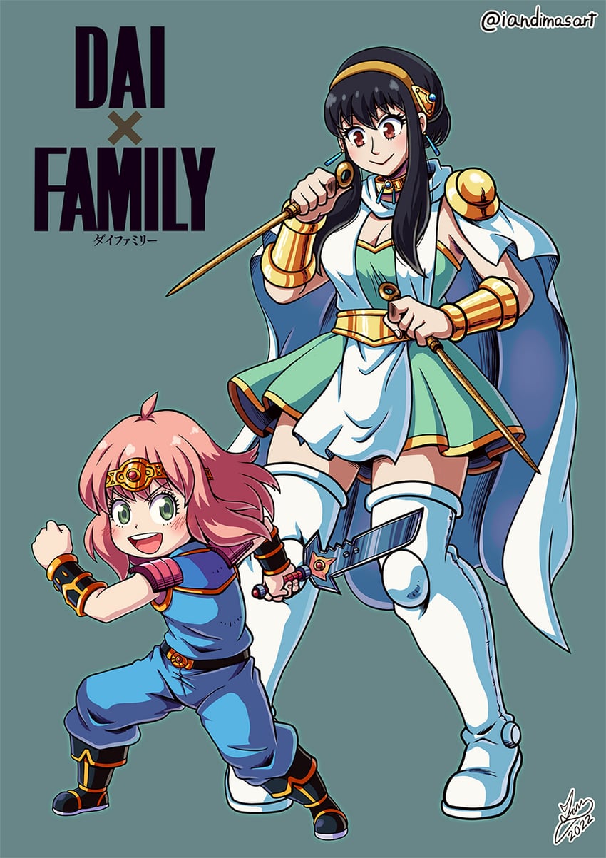 yor briar, anya, hayami saori, tanezaki atsumi, princess leona, and 1 more (dragon quest and 2 more) drawn by ian_dimas