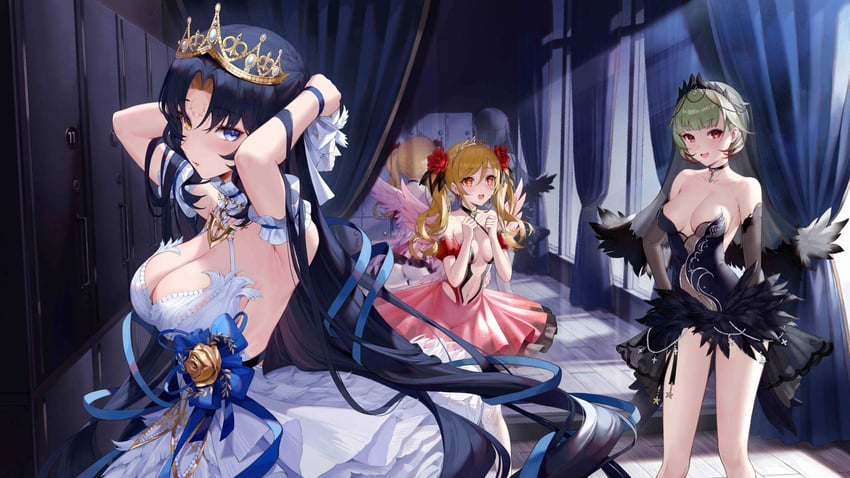 leonardo da vinci, giuseppe garibaldi, and roma (azur lane) drawn by mo_xiaoxue