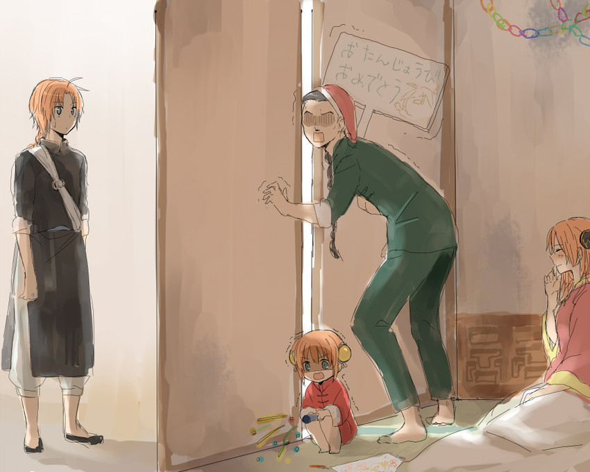 kagura, kamui, umibouzu, and kouka (gintama) drawn by awa319
