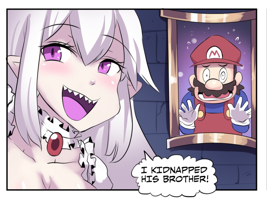 mario and princess king boo (mario and 2 more) drawn by hinghoi