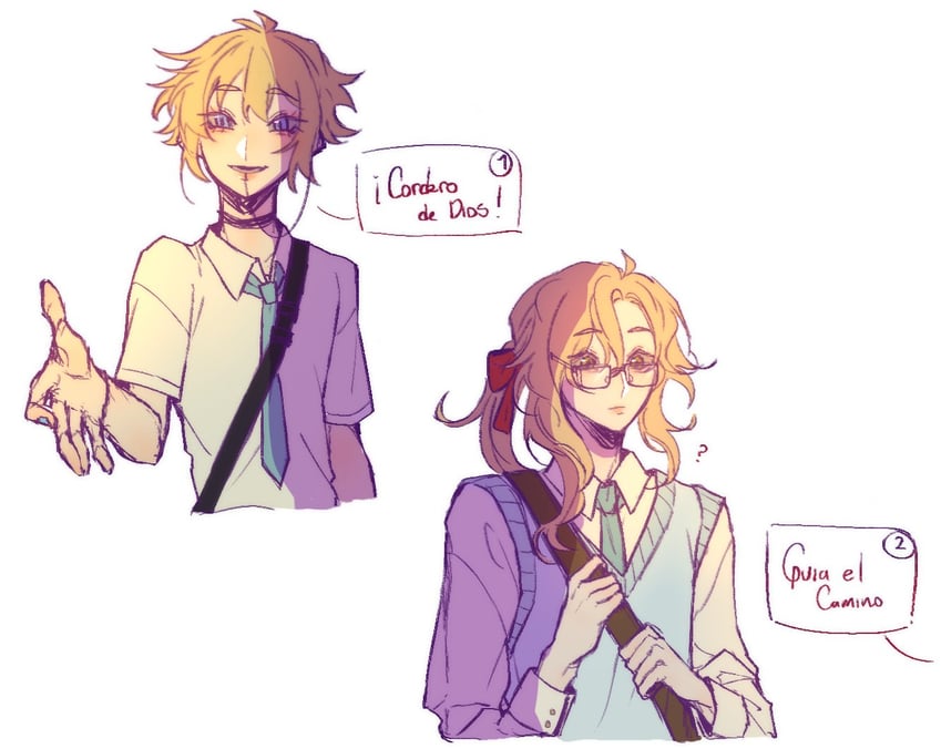 player character and sydney (original and 1 more) drawn by vansshuu