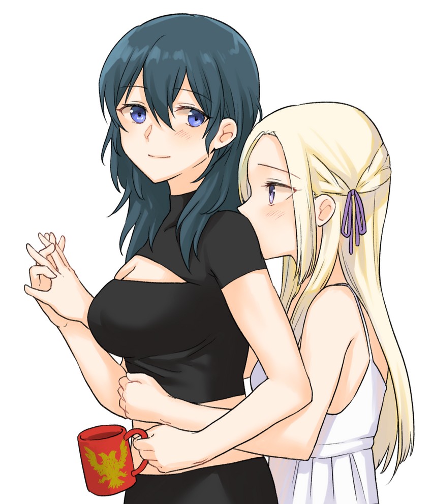 female byleth and edelgard von hresvelg (fire emblem and 1 more) drawn by fukuroumori