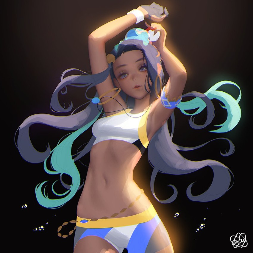 nessa (pokemon and 1 more) drawn by love_cacao