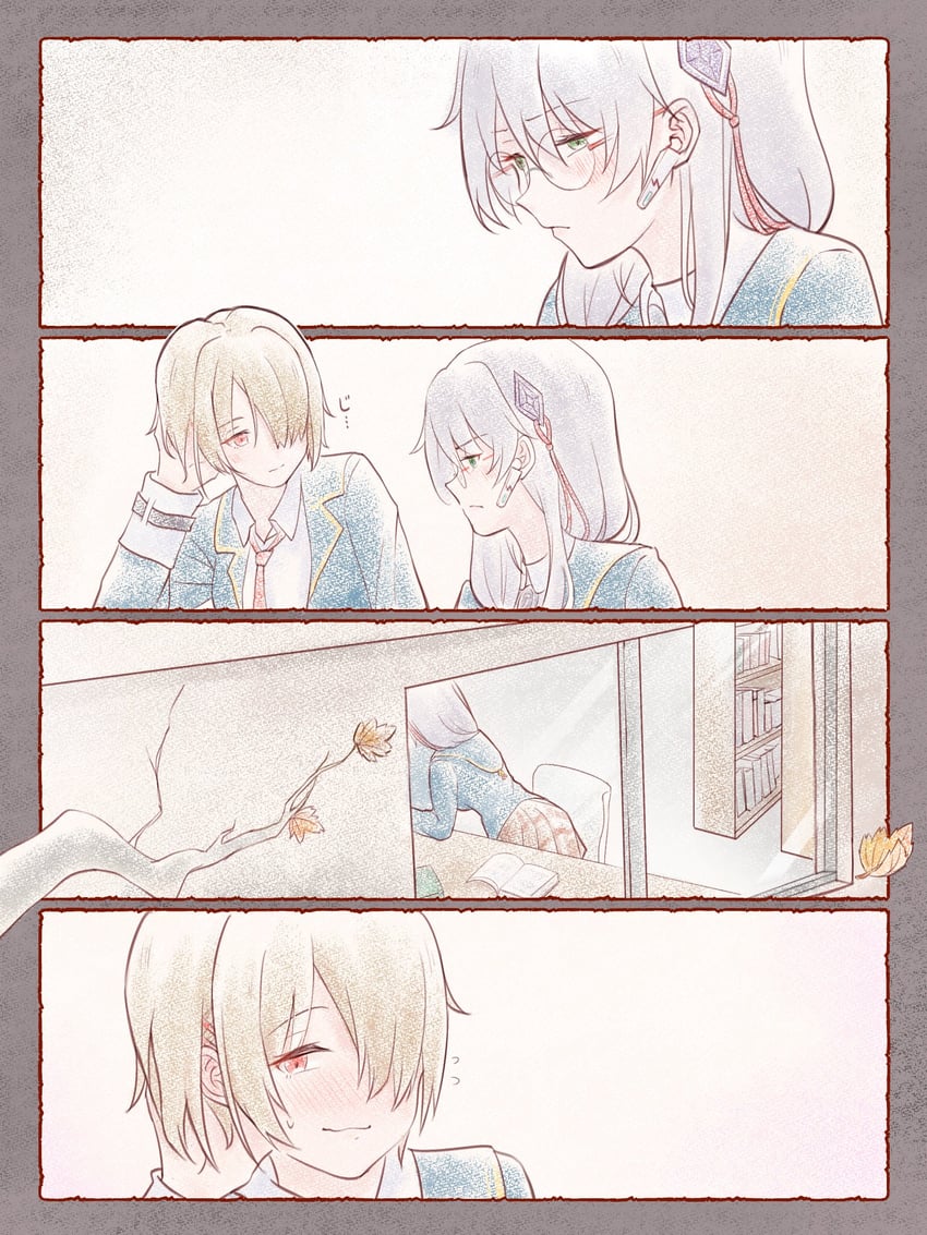 kayamori ruka and izumi yuki (heaven burns red) drawn by risai