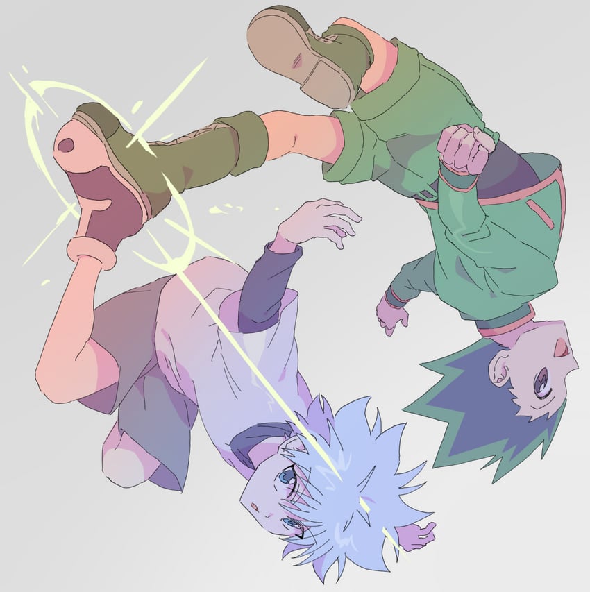 killua zoldyck and gon freecss (hunter x hunter) drawn by segami