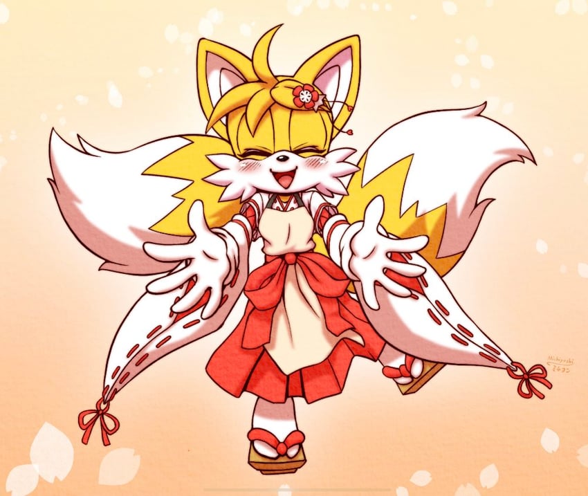 tails and senko (sonic and 1 more) drawn by michiyoshi