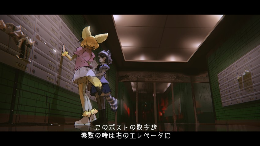 common raccoon and fennec (kemono friends and 1 more) drawn by niy_(nenenoa)