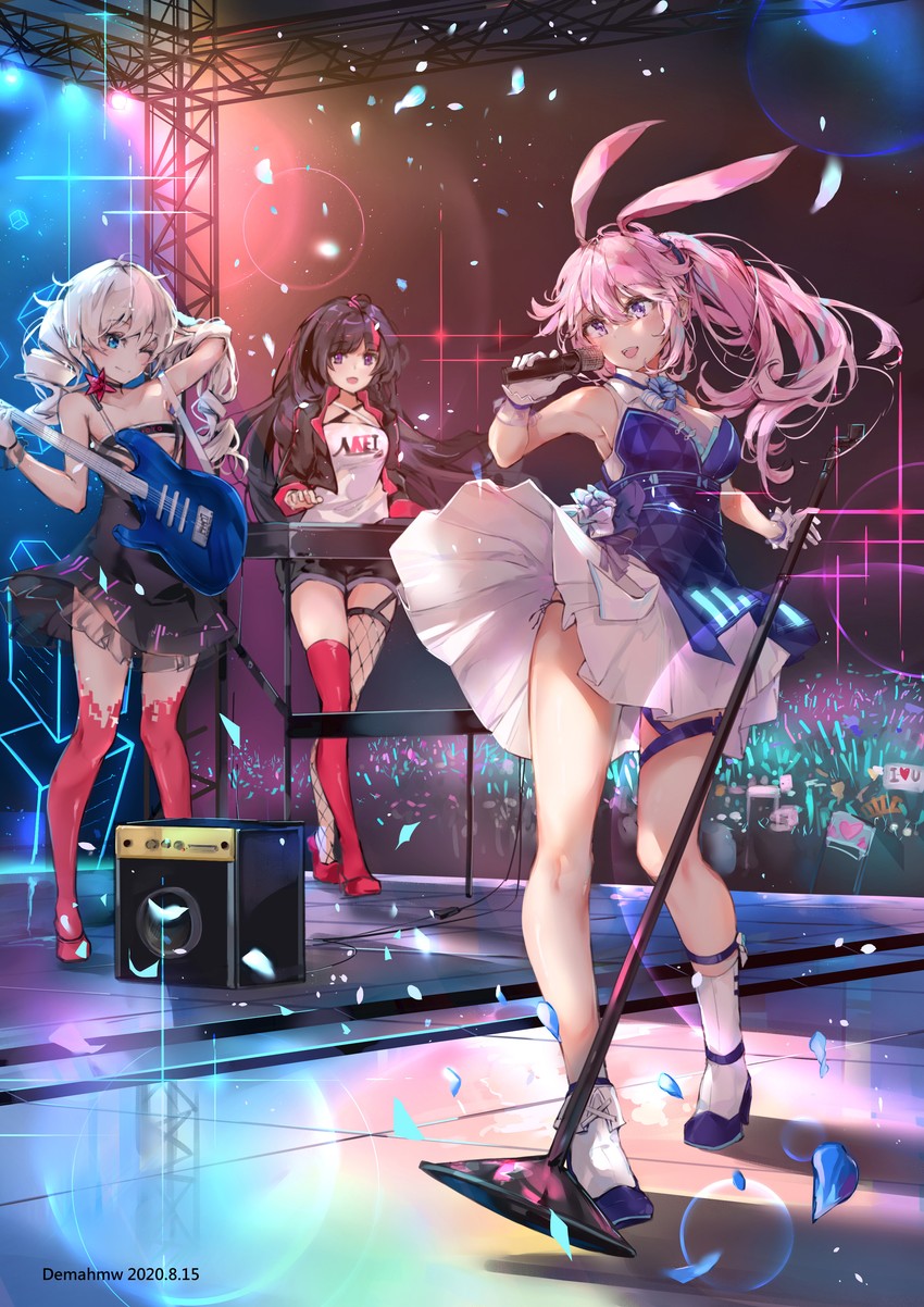 kiana kaslana, raiden mei, and yae sakura (honkai and 1 more) drawn by dema_hmw