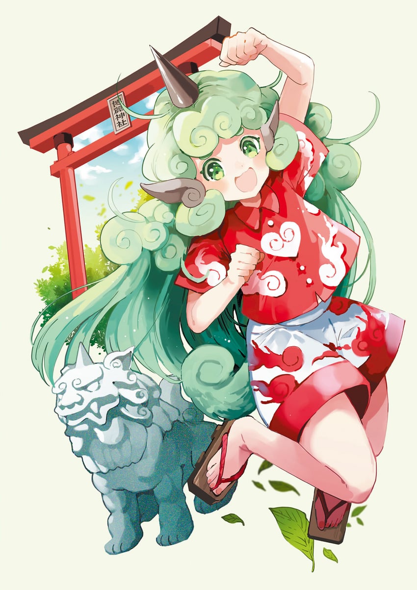 komano aunn (touhou and 1 more) drawn by azuma_aya