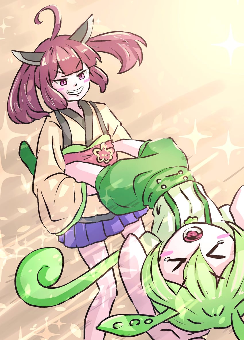 touhoku kiritan and zundamon (voiceroid and 1 more) drawn by mamesan0031