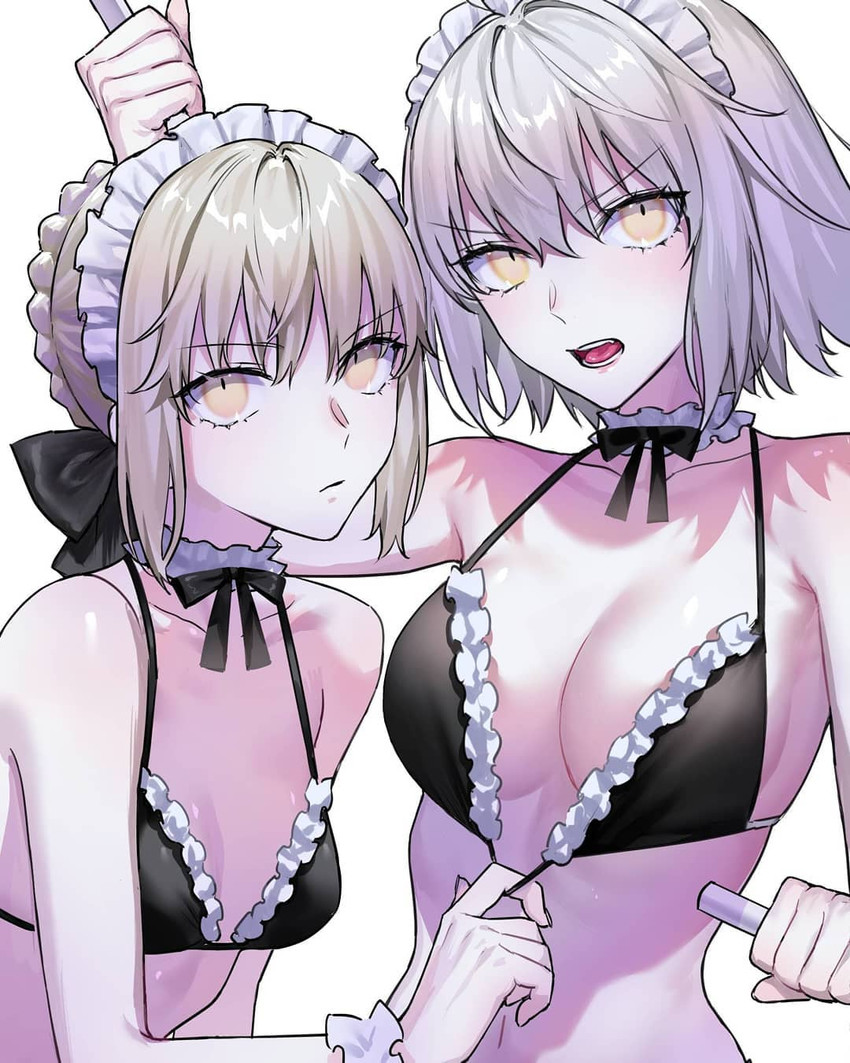 artoria pendragon, jeanne d'arc alter, and saber alter (fate and 1 more) drawn by nipi27