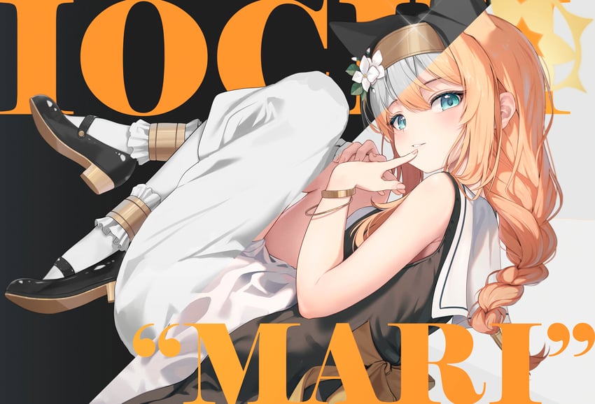 mari (blue archive and 1 more) drawn by chiu538