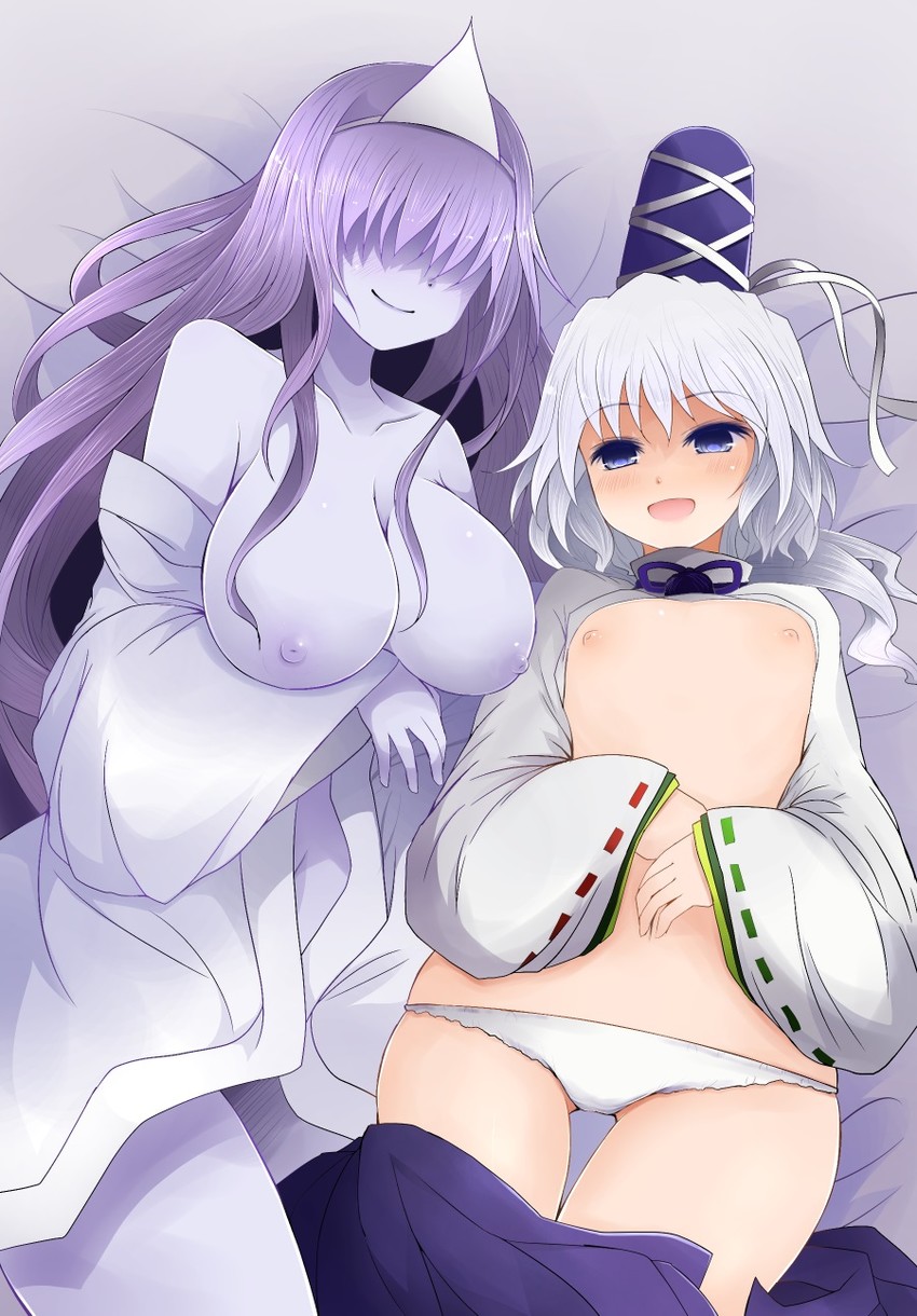 mononobe no futo and okiku (touhou) drawn by arano_oki