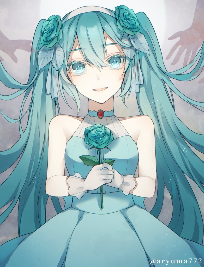 hatsune miku and mikulia calgaround (vocaloid and 2 more) drawn by aryuma772