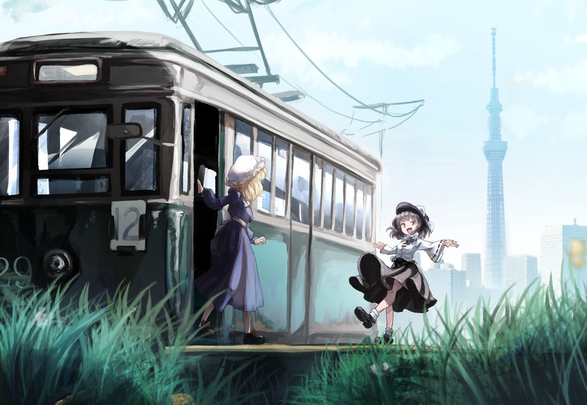 usami renko and maribel hearn (touhou) drawn by minus_(sr_mineka)