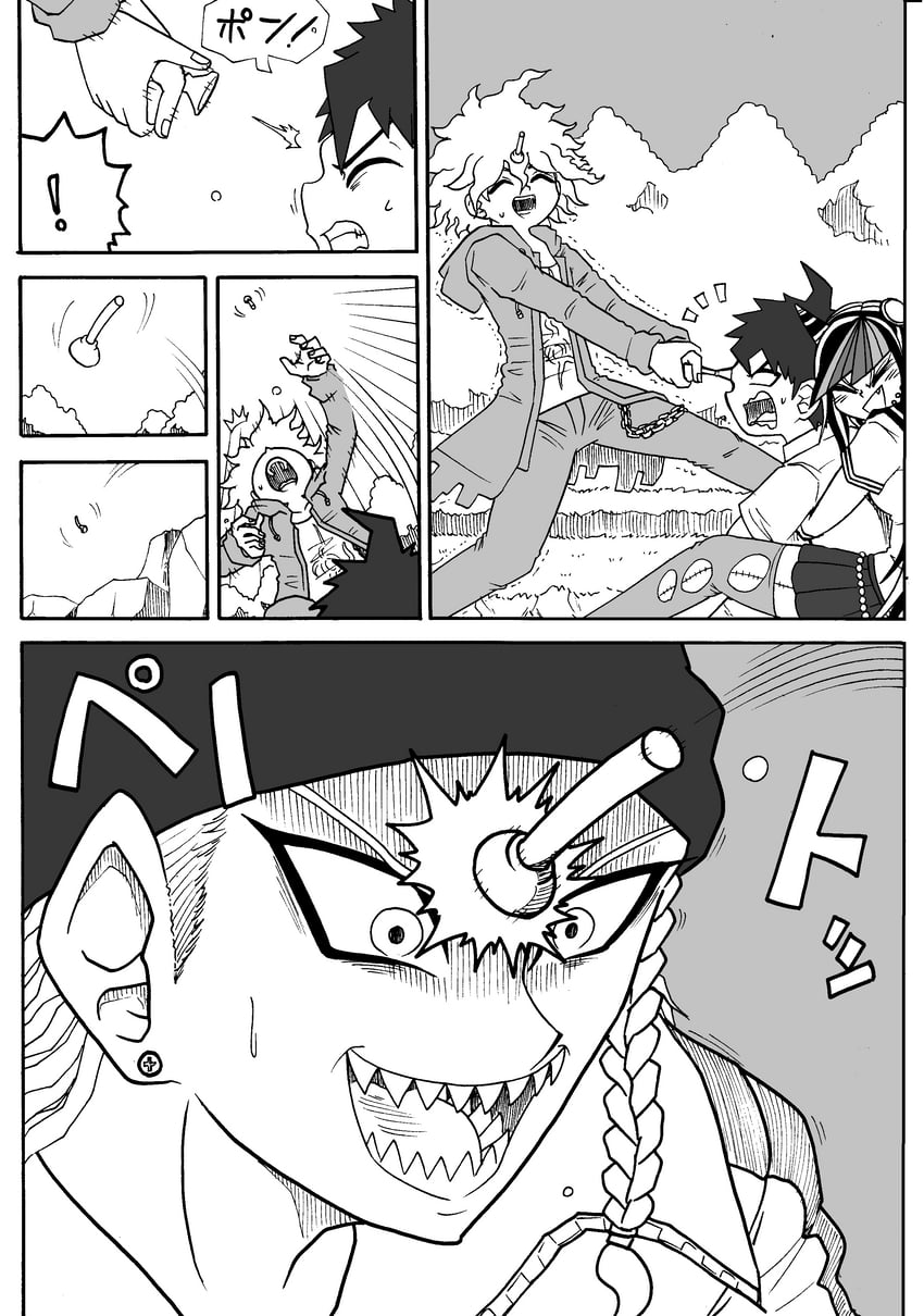 komaeda nagito, hinata hajime, mioda ibuki, and soda kazuichi (danganronpa and 1 more) drawn by jan1214