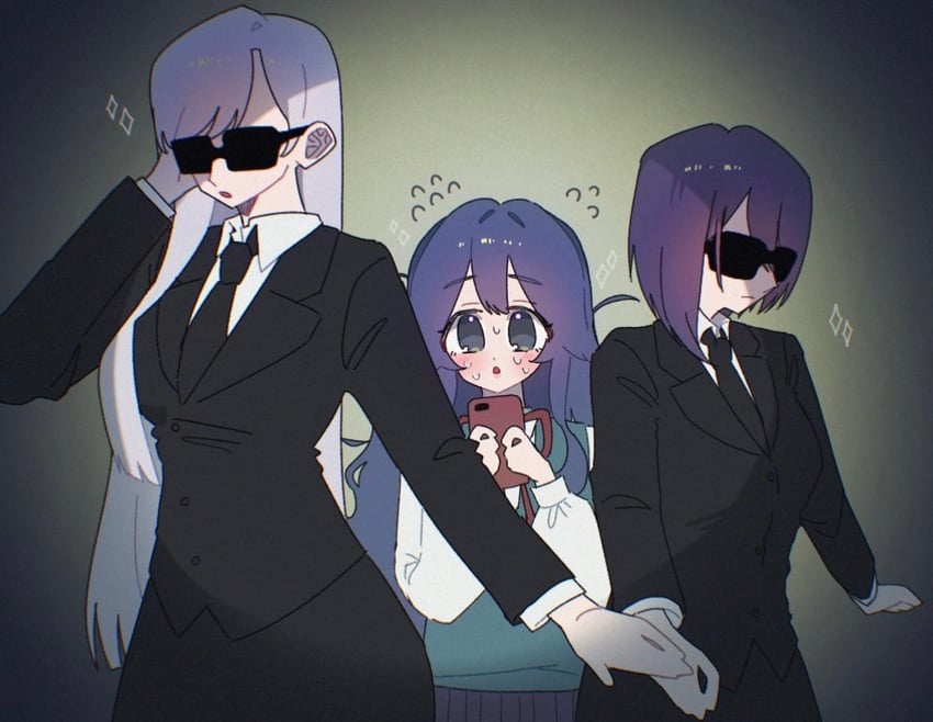 yoshimoto shizuka, eiai nano, and haraga kurumi (kimi no koto ga dai dai dai dai daisuki na 100-nin no kanojo) drawn by fuji_yu_016
