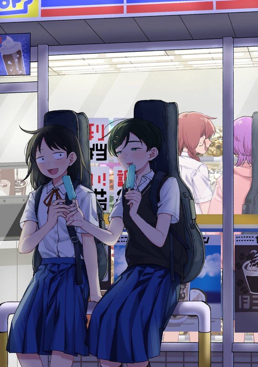 hatono chihiro, kouyama rin, fujii ayame, and uchida momo (futsuu no keion-bu) drawn by rra_(yj)