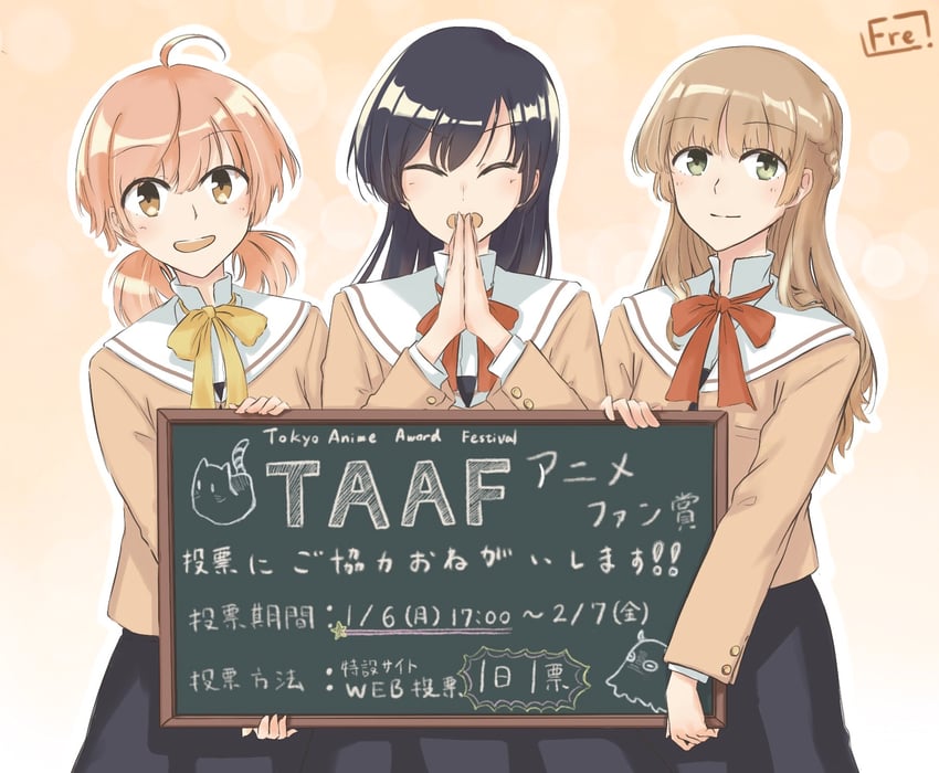 koito yuu, nanami touko, and saeki sayaka (yagate kimi ni naru) drawn by fre_(silent_life)