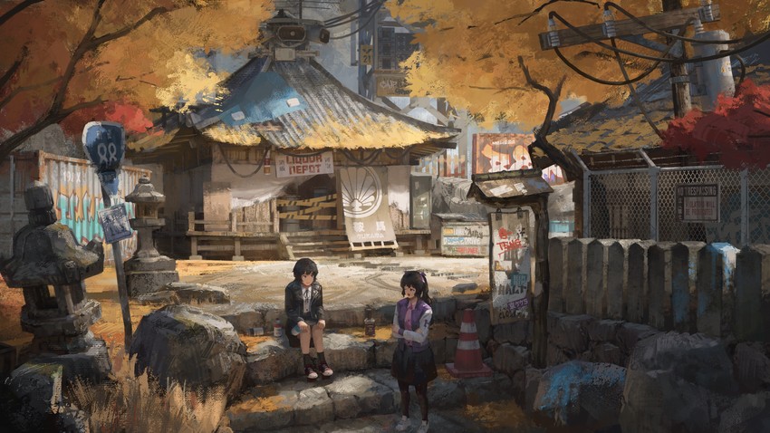 shameimaru aya and himekaidou hatate (touhou) drawn by mikado_(winters)