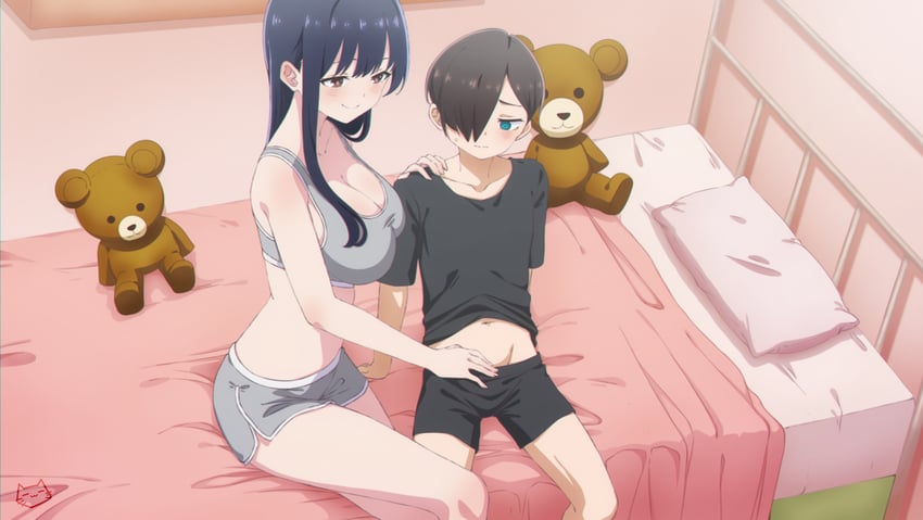 yamada anna and ichikawa kyoutarou (boku no kokoro no yabai yatsu) drawn by keihh