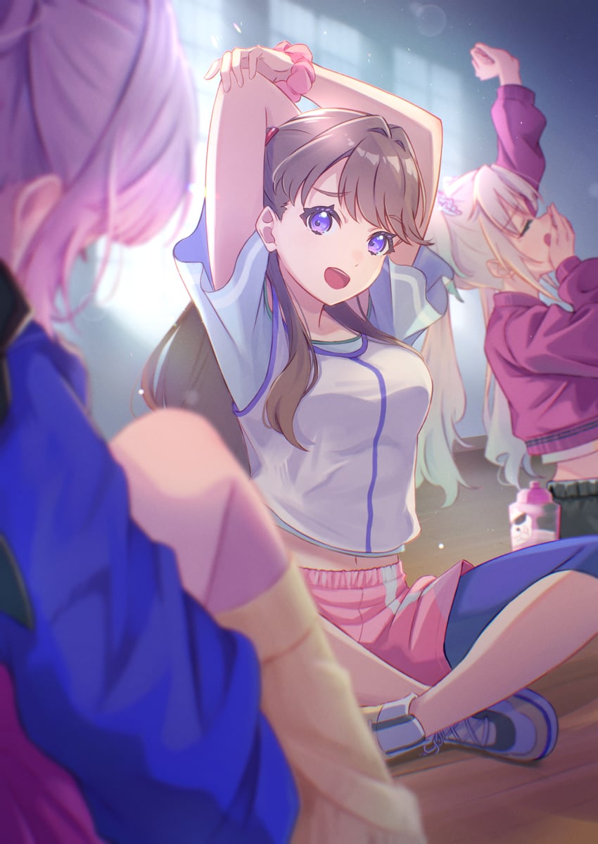 fujishima megumi, osawa rurino, and anyoji hime (love live! and 1 more) drawn by macken666
